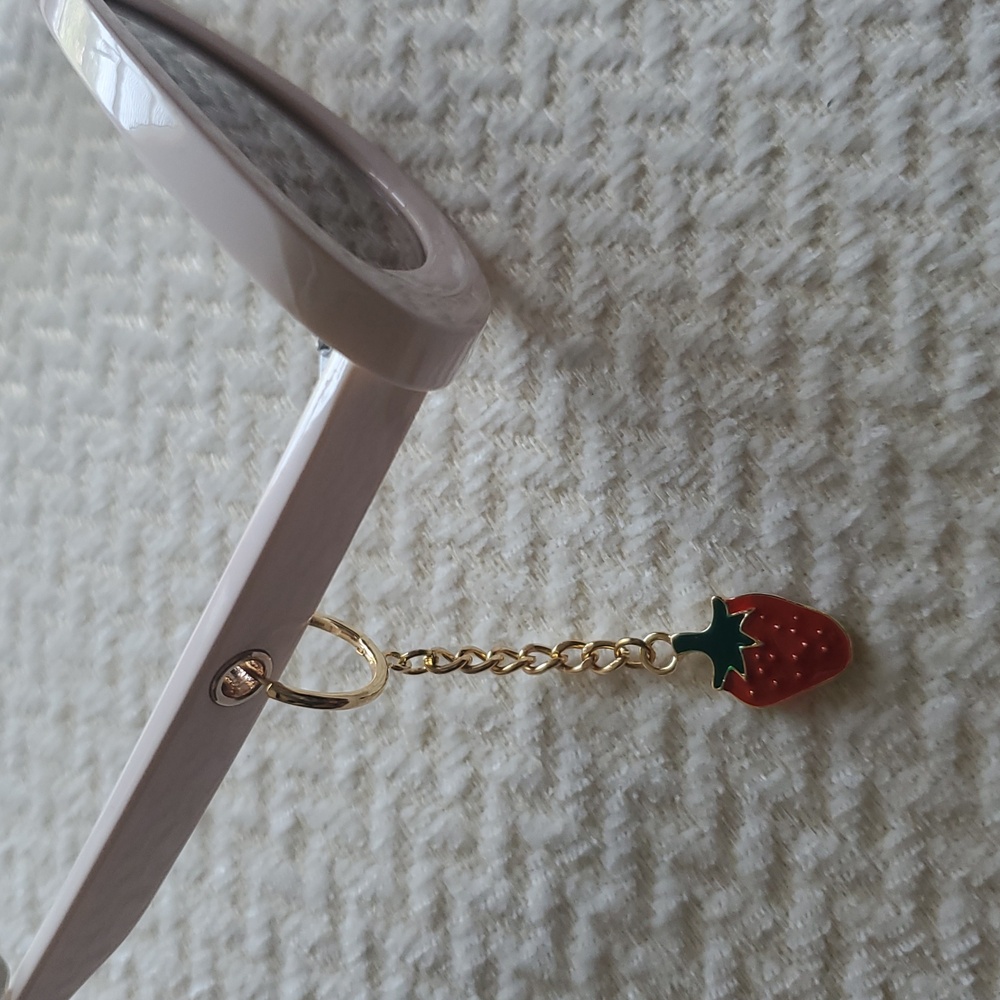 Anthropologie Strawberry Embelished Cat Eye Sunglasses